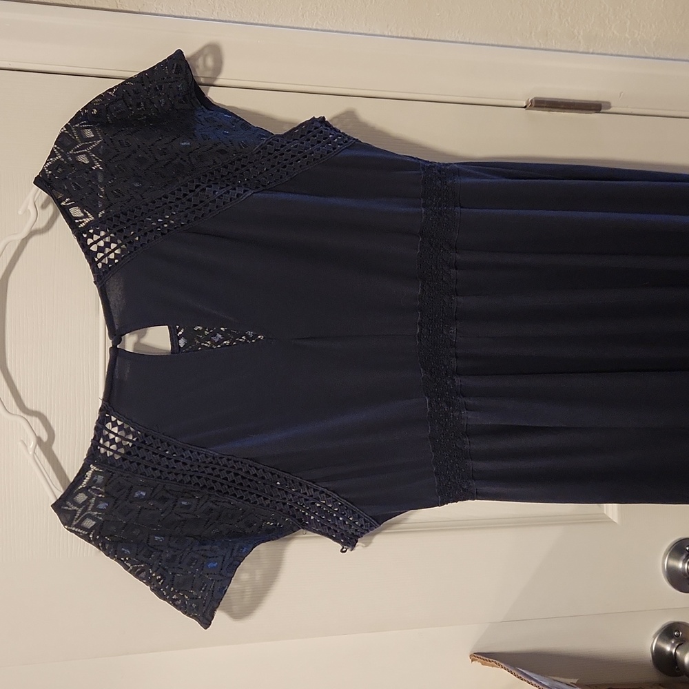 Torrid Blue Crochet Lace Inset Maxi Dress - Picture 5 of 5